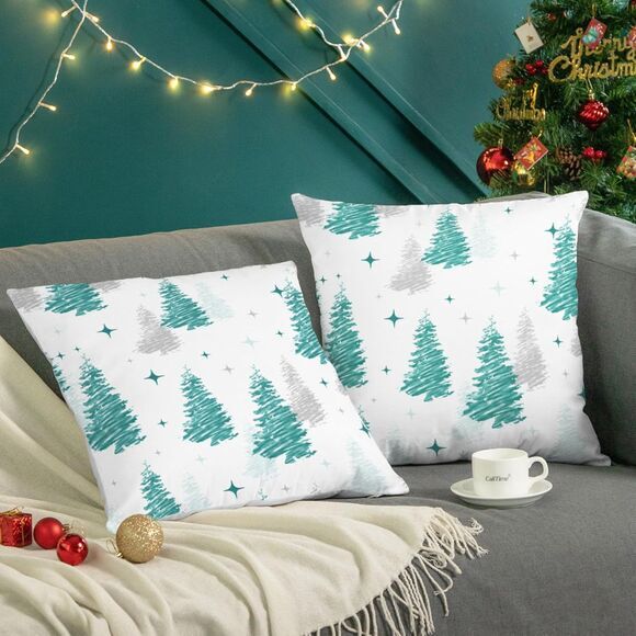 Cali Time Christmas‎ Throw Pillow Cover Pack of 2 -(3781) - Picture 3 of 6